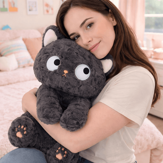 Kawaiies Collection - Soft toy - Jiji the Cute Fluffy Black Cat Plushie | Limited stock