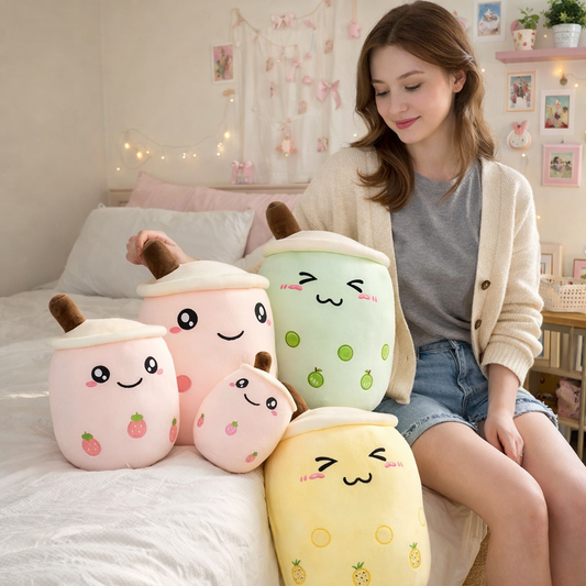 The Bubble Tea Family Fruit Plushies Collection