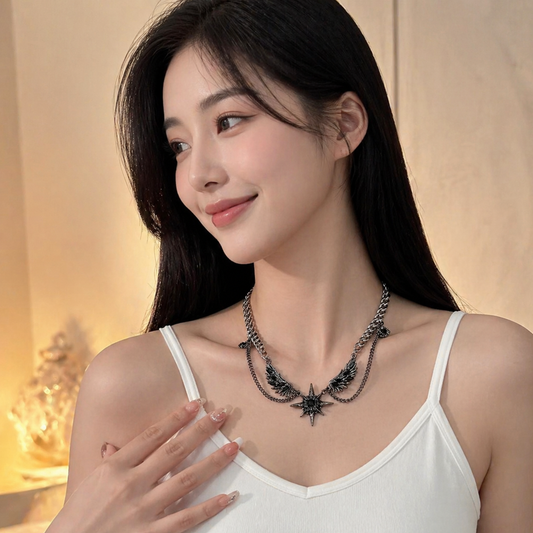 Fallen Star Wing Choker Necklace