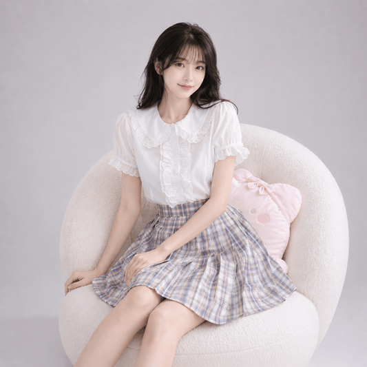 Kawaiies Collection - Apparel - Sweet White Lace Collar Lolita Women's Blouse