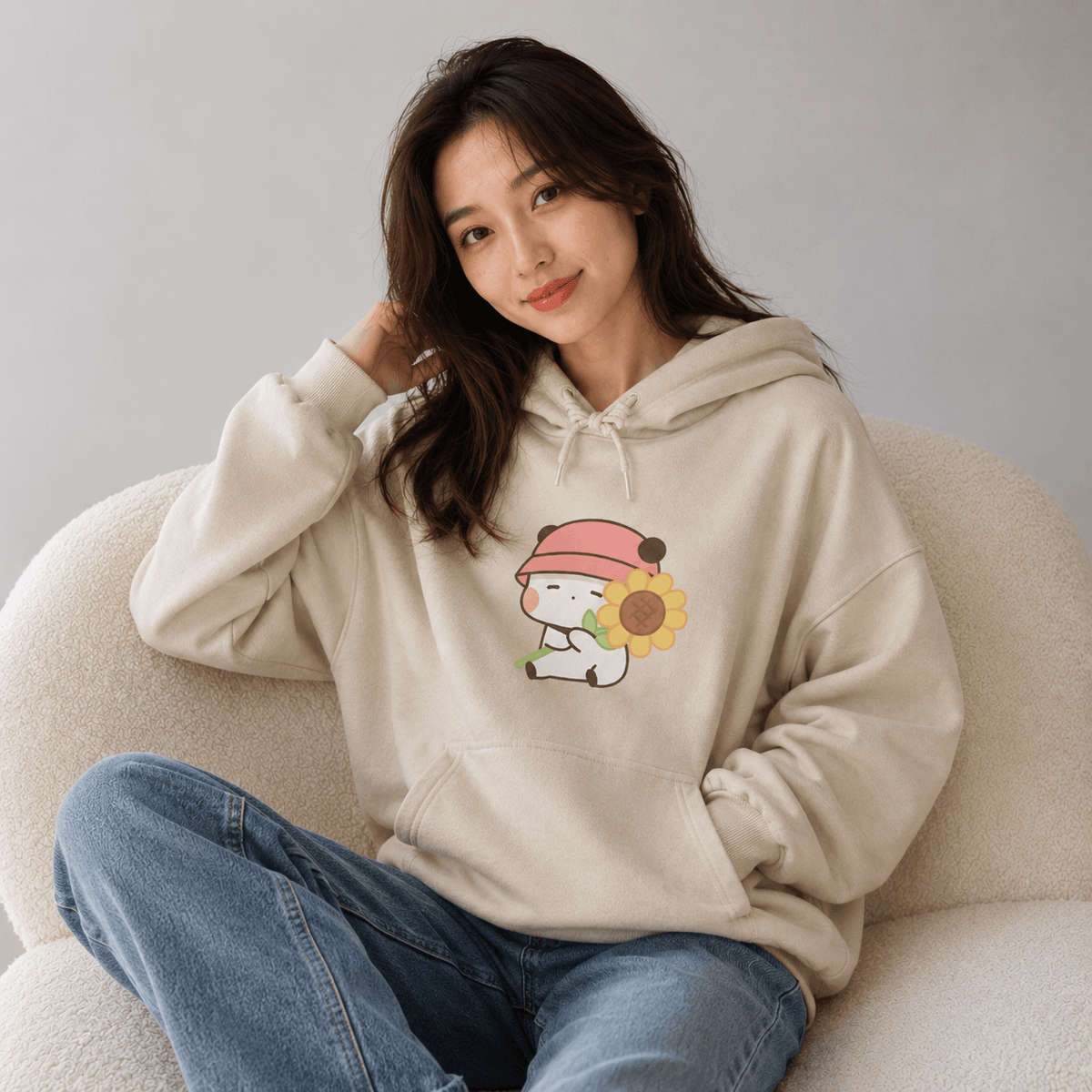 Kawaiies Collection - Apparel - Sunflower Panda Unisex Hoodie