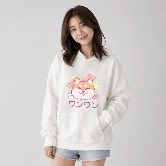 Kawaiies Collection - Apparel - Japanese Kawaii Shiba Inu Unisex Hoodie