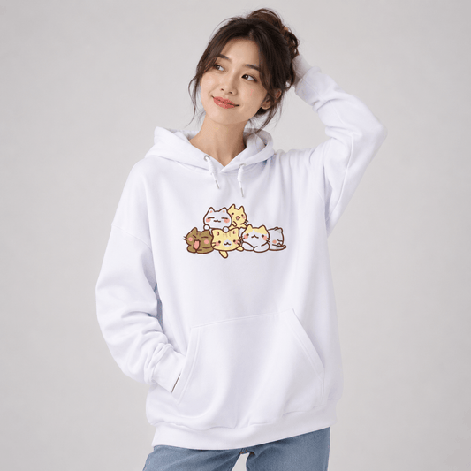 Kawaiies Collection - Hoodies - Kawaii Cat Party Unisex Hoodie