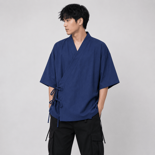 Kawaiies Collection - Kimono - Japanese-themed Minimal Plain Men’s Kimono Jacket