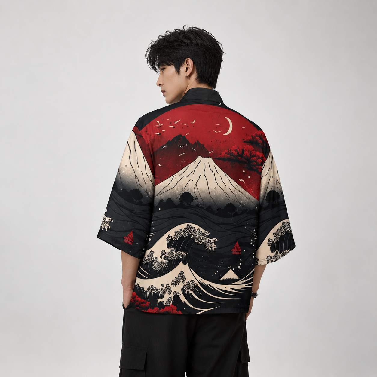 Japanese-themed Great Wave off Kanagawa Unisex Kimonos – Kawaiies