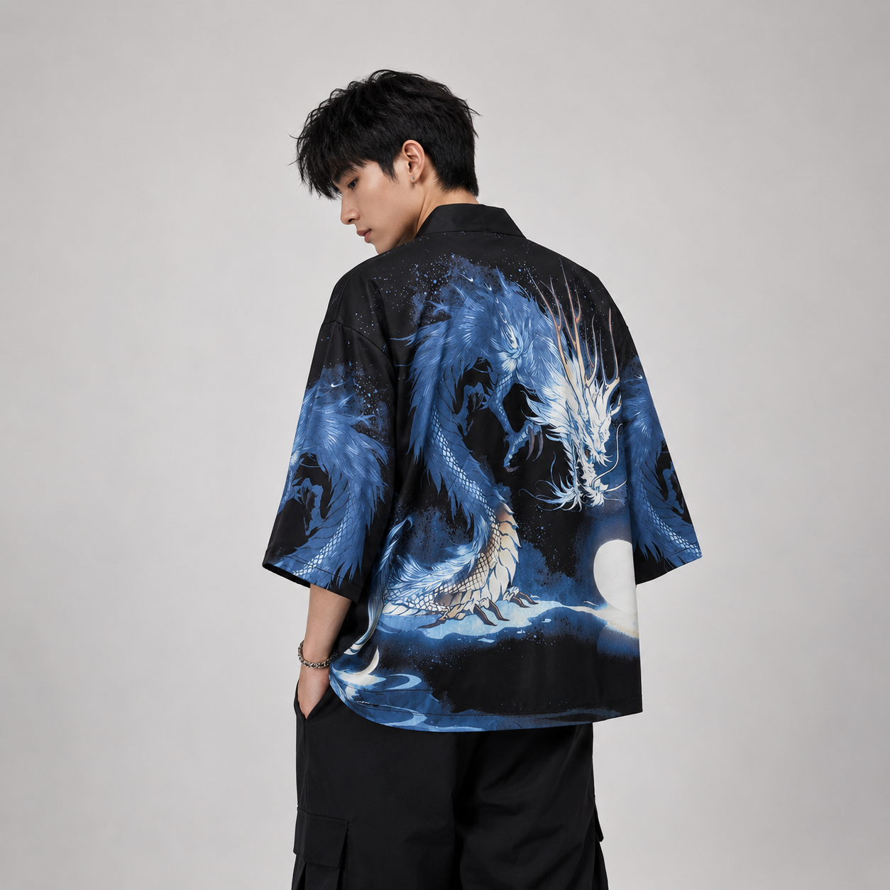 Blue Thunder Dragon Kimono – Kawaiies