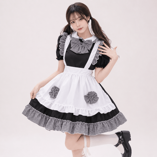 Kawaiies Collection - Apparel - Kawaii Black Lolita Maid Cosplay Women's Dress