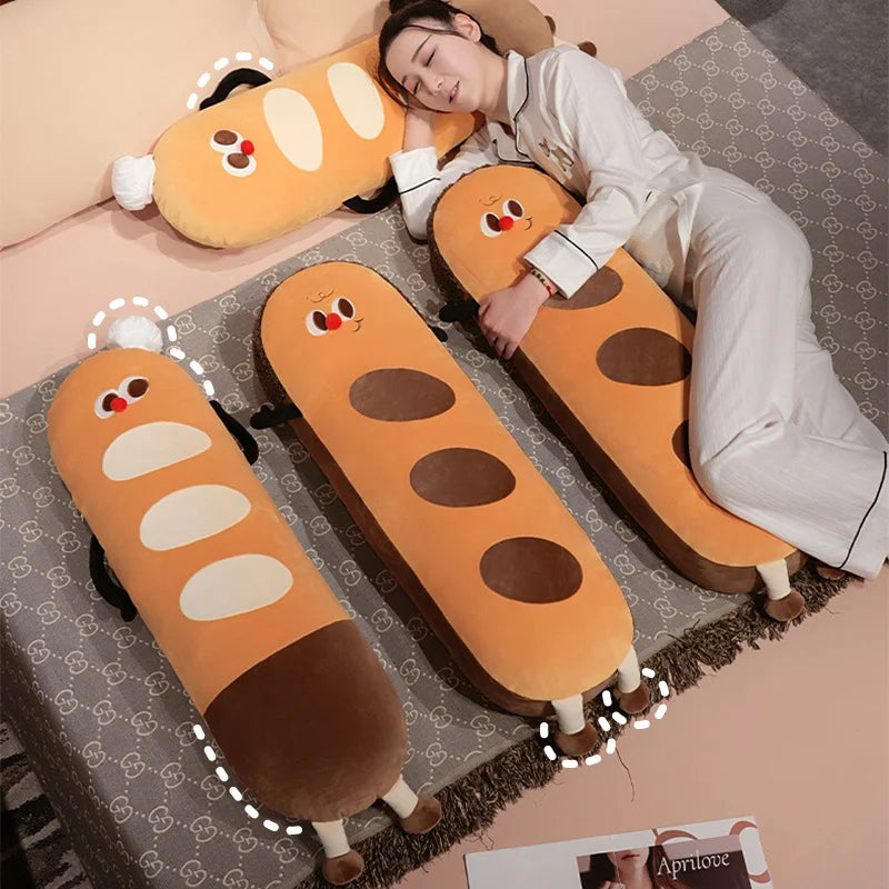 Long Snuggly Funny Baguette Bread Plushies
