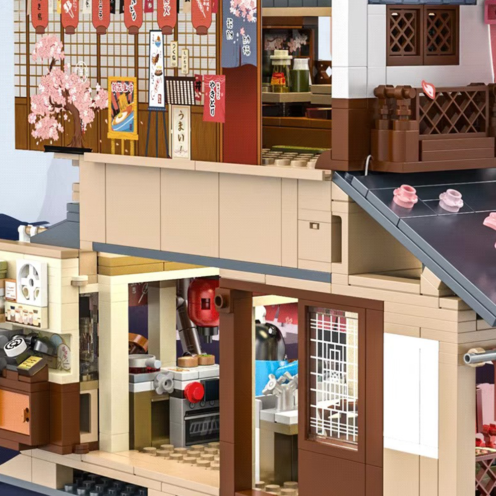Japanese Kumamoto Bear Restaurant Micro Building Set