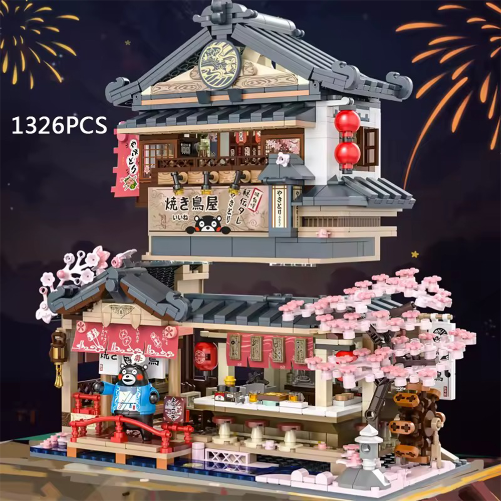 Japanese Kumamoto Bear Restaurant Micro Building Set
