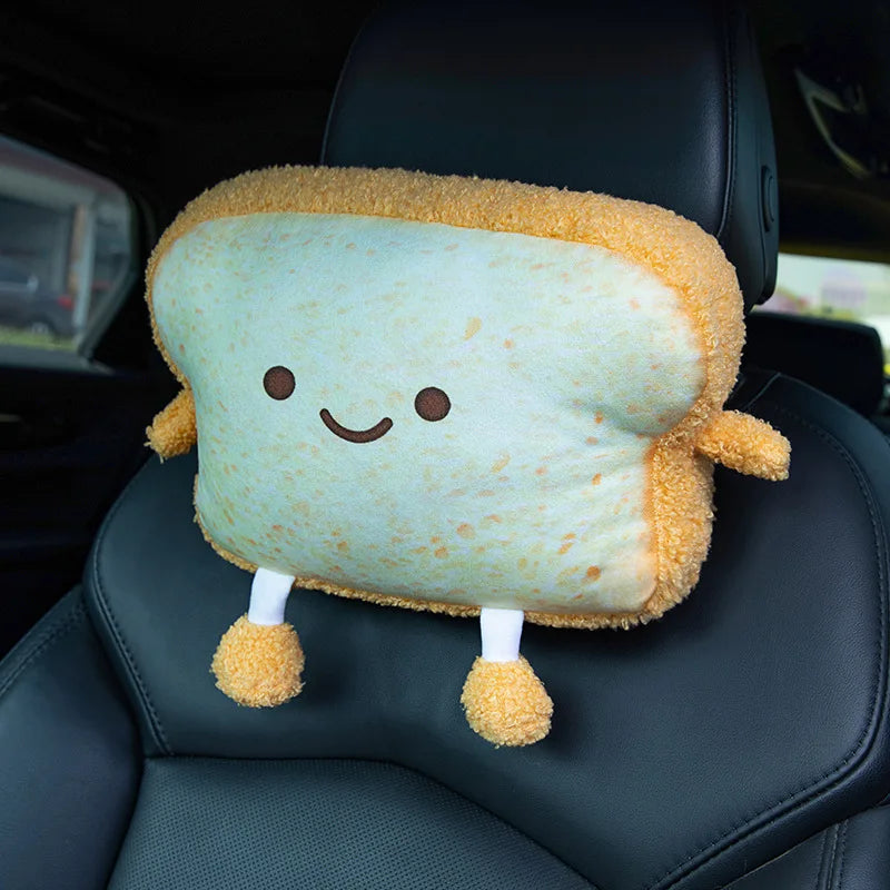 Emoji Toast Bread Friends Car Headrest Plush
