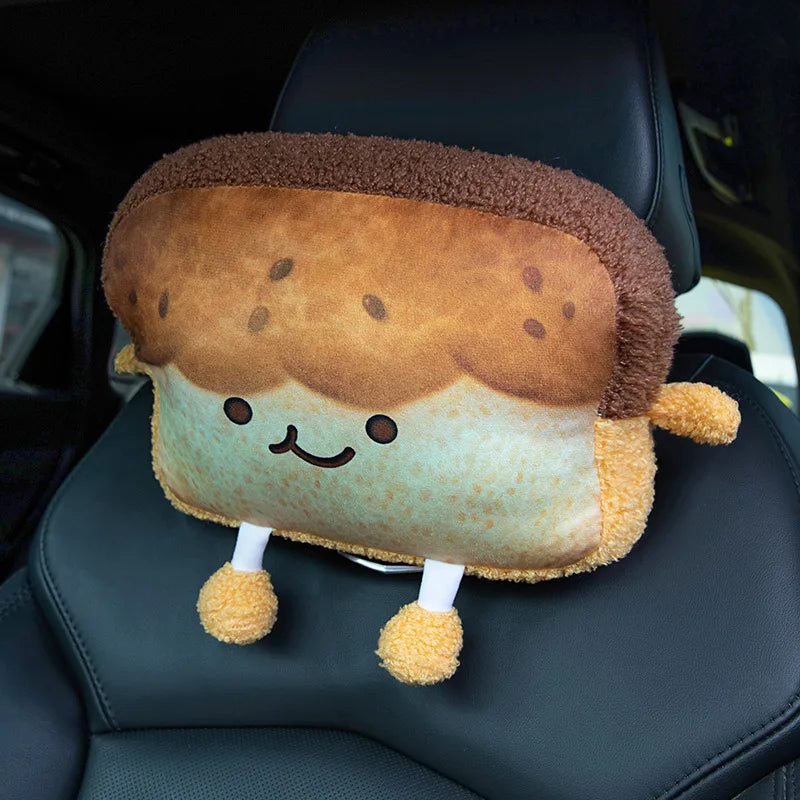 Emoji Toast Bread Friends Car Headrest Plush