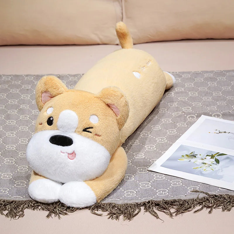 Sweet Laying Husky Dog Plush
