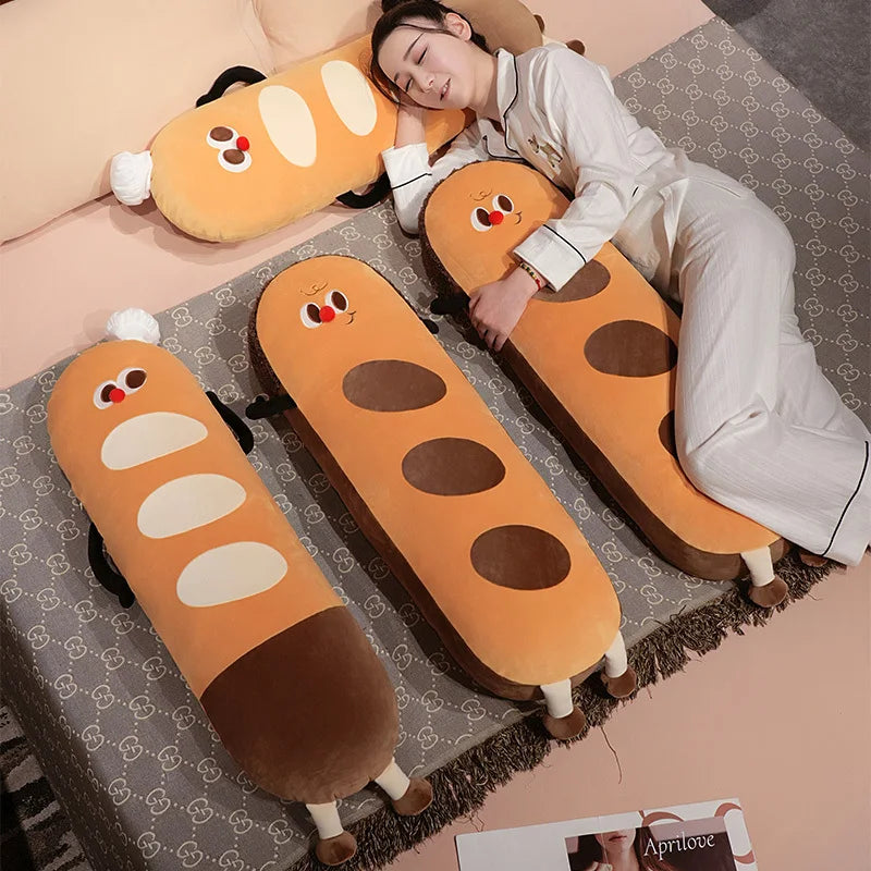 Long Snuggly Funny Baguette Bread Plushies