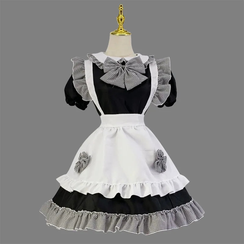 Kawaii Black Lolita Maid Cosplay Women's Dress