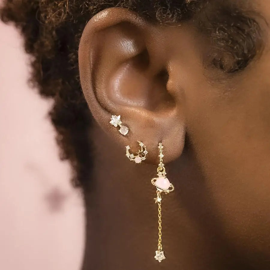 Galaxy Bloom 18k Gold-plating Earrings (6pc Set)