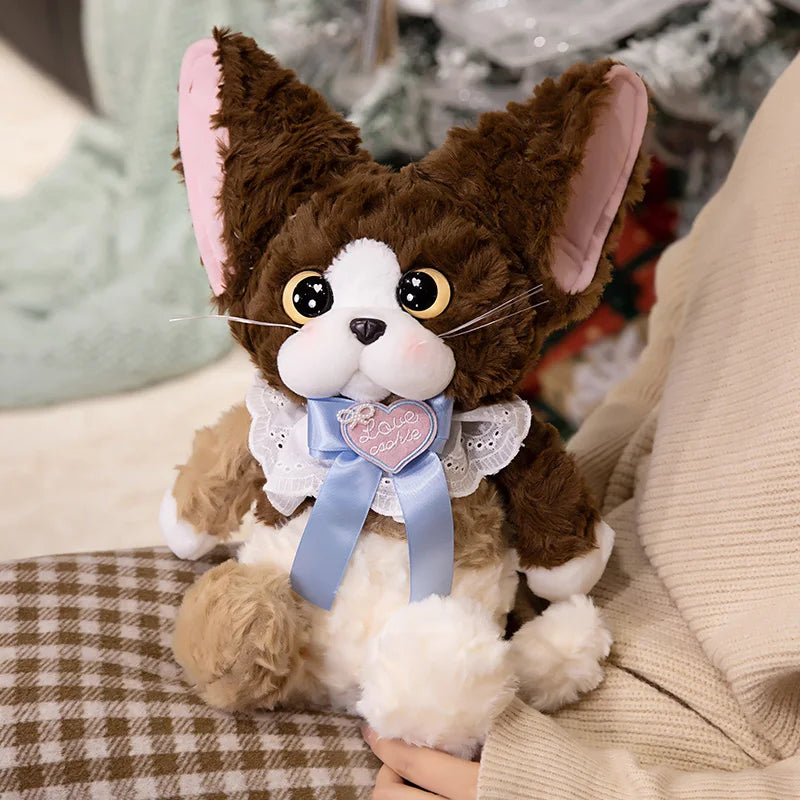 Noirou, Mewsette, and Truffle the Fluffy Cat Plushie Family