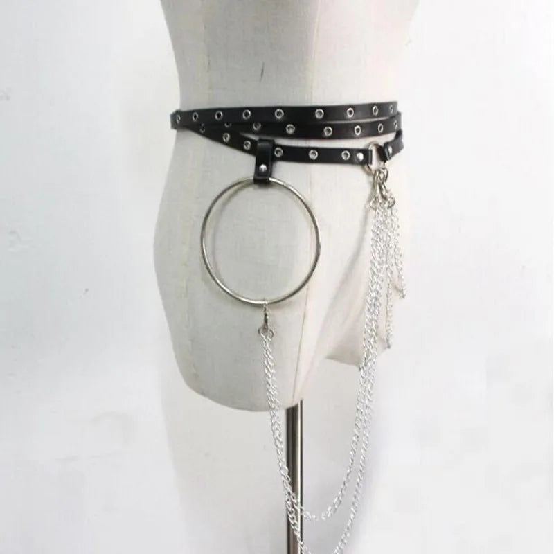Gothic Witch Punk Irregular Black Skirt