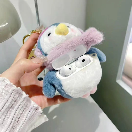 Winter Penguin Plush Airpods Case