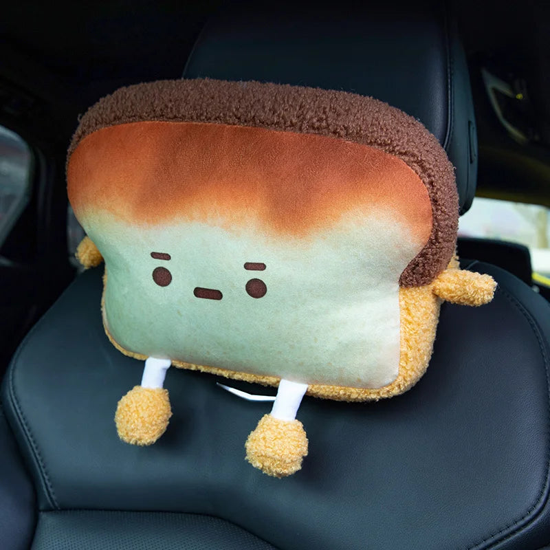 Emoji Toast Bread Friends Car Headrest Plush