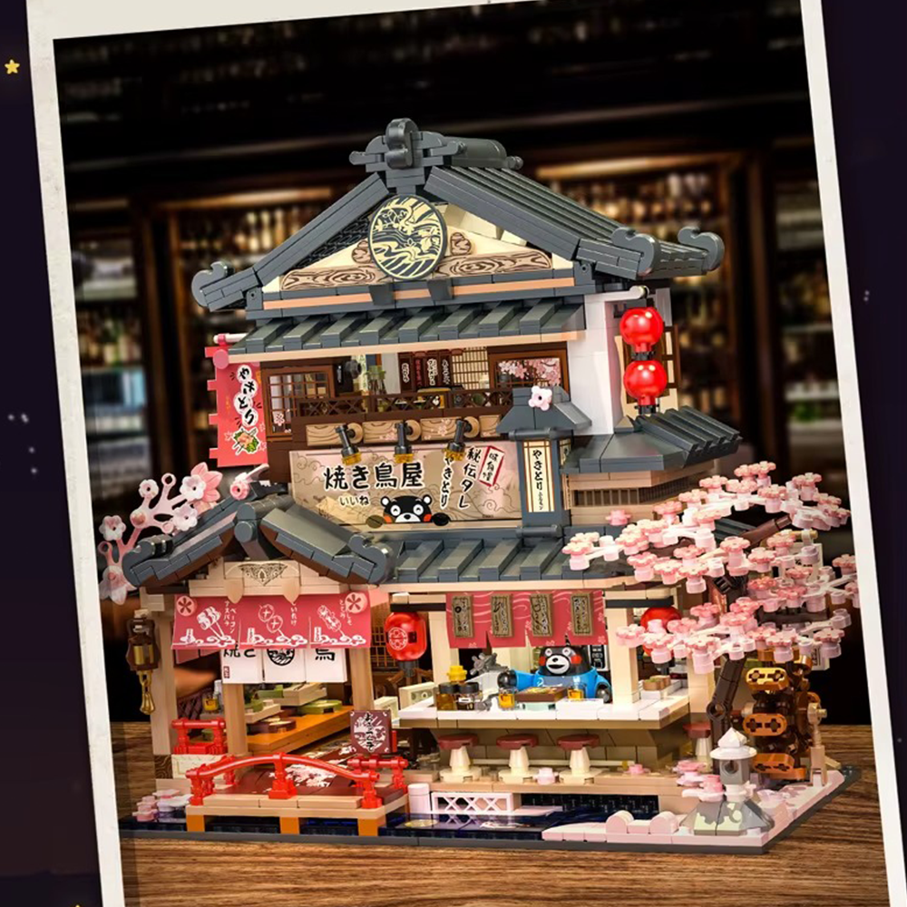Japanese Kumamoto Bear Restaurant Micro Building Set