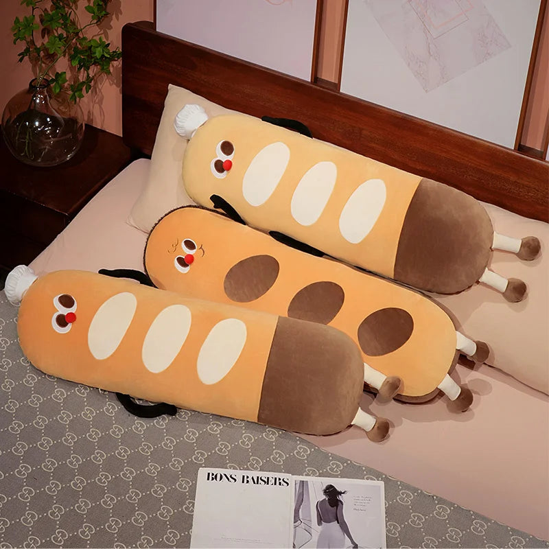 Long Snuggly Funny Baguette Bread Plushies