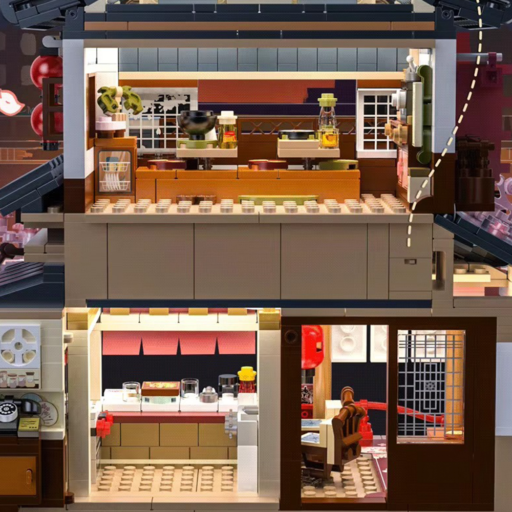 Japanese Kumamoto Bear Restaurant Micro Building Set