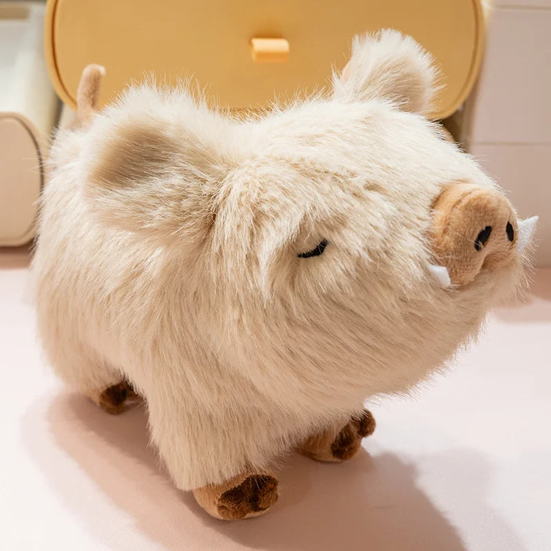 Kawaii Fluffy Wild Boar Plushie