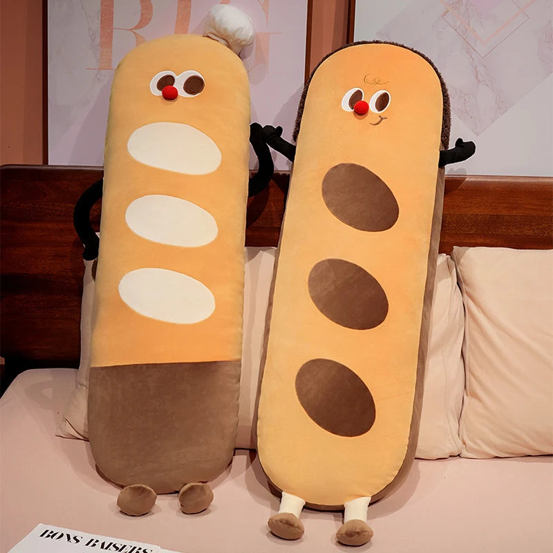 Long Snuggly Funny Baguette Bread Plushies