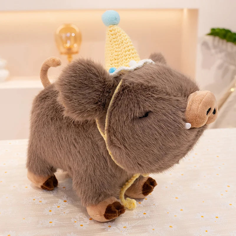 Kawaii Fluffy Wild Boar Plushie