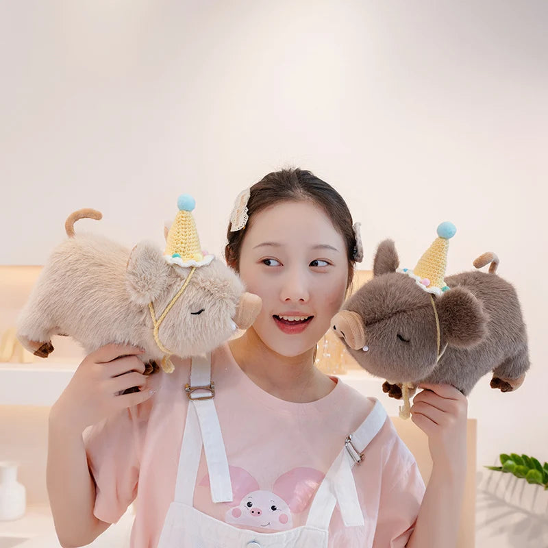 Kawaii Fluffy Wild Boar Plushie