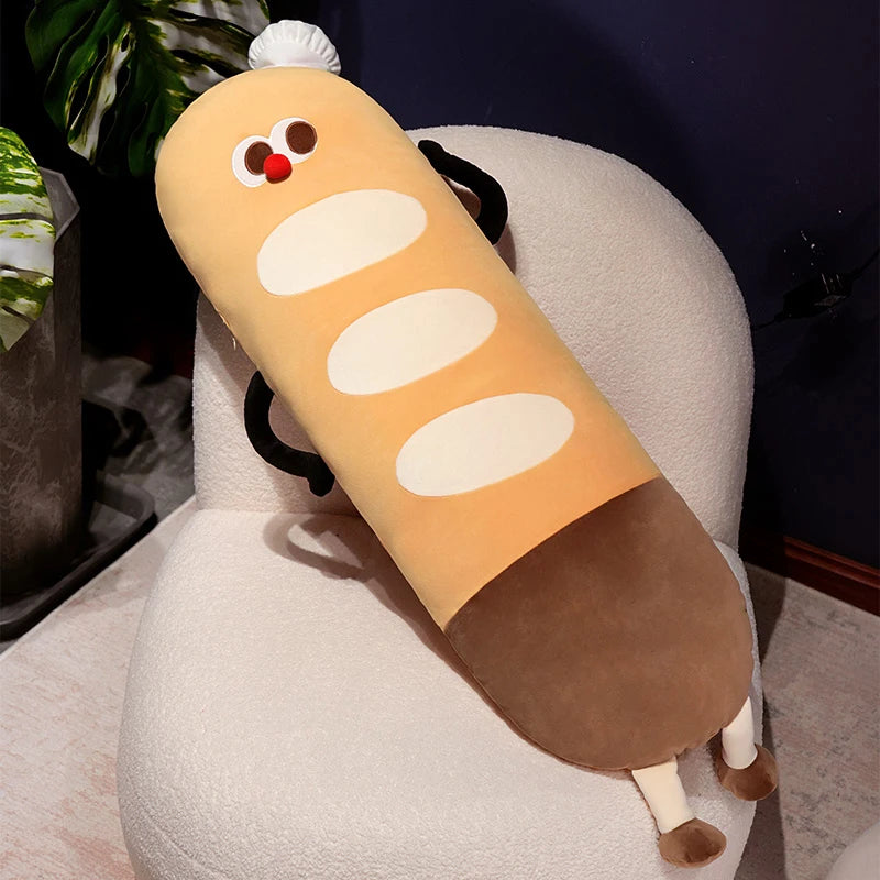 Long Snuggly Funny Baguette Bread Plushies