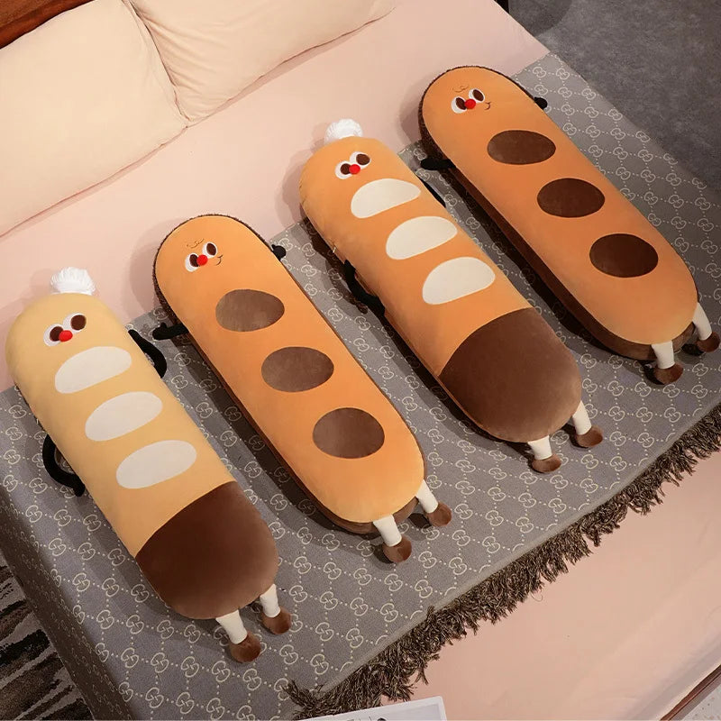 Long Snuggly Funny Baguette Bread Plushies