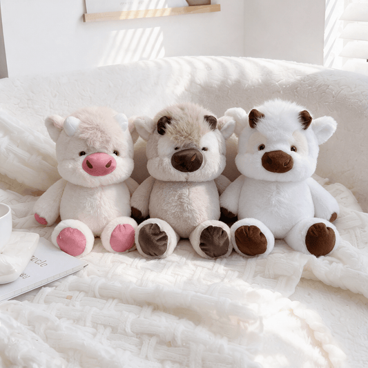 Kawaiies Collection - Soft toy - Kawaii Running Cow Plush Family