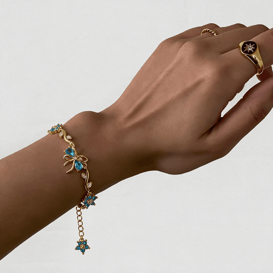 Kawaiies Collection - Jewelry - Sweetheart Bowknot Floral Bracelet