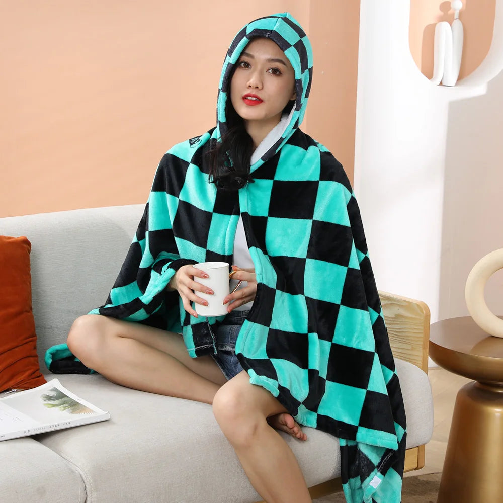 kawaiies-softtoys-plushies-kawaii-plush-Anime Demon Slayer Hooded Cape Blanket Apparel