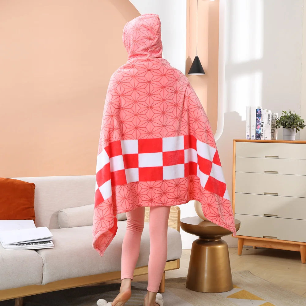 kawaiies-softtoys-plushies-kawaii-plush-Anime Demon Slayer Hooded Cape Blanket Apparel