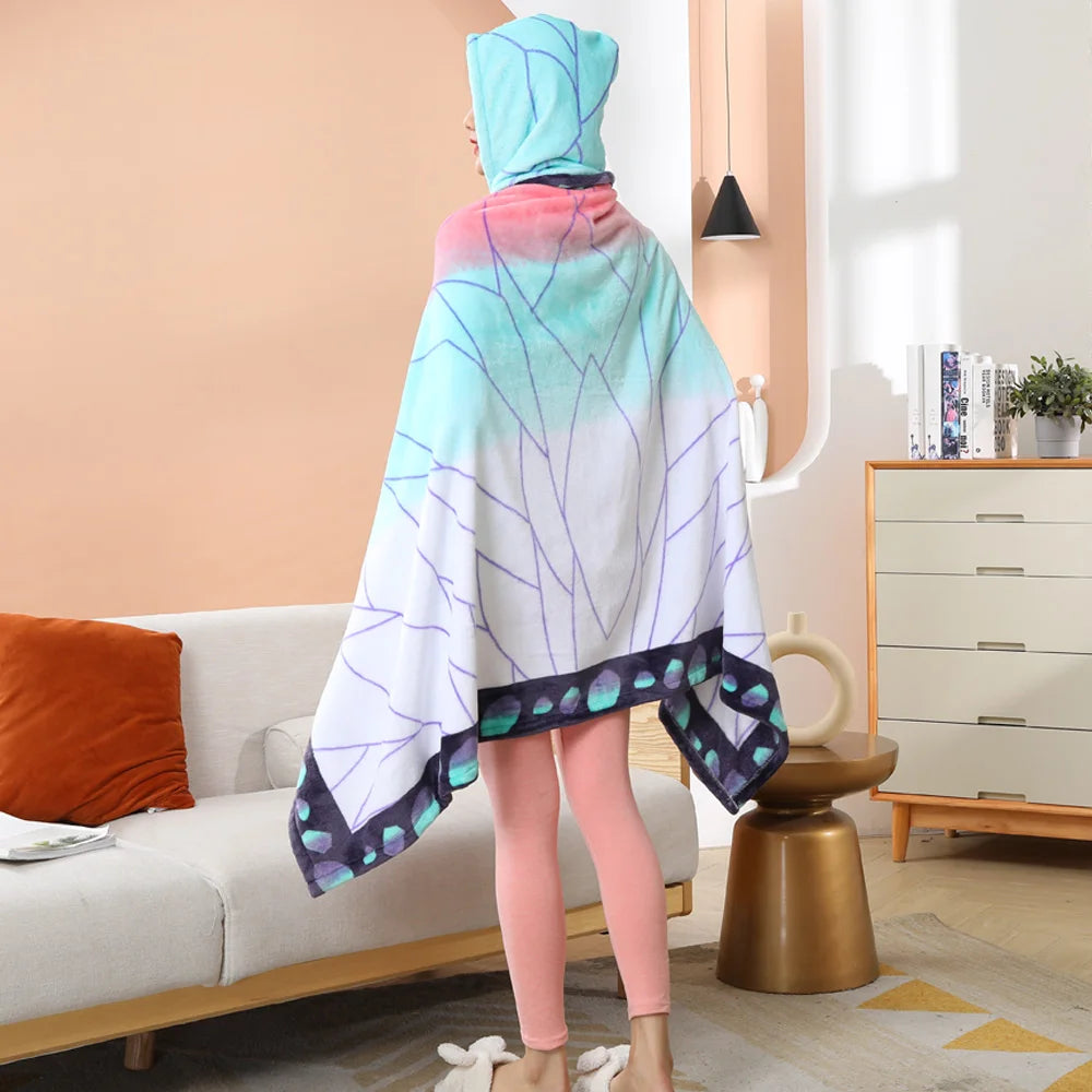 kawaiies-softtoys-plushies-kawaii-plush-Anime Demon Slayer Hooded Cape Blanket Apparel