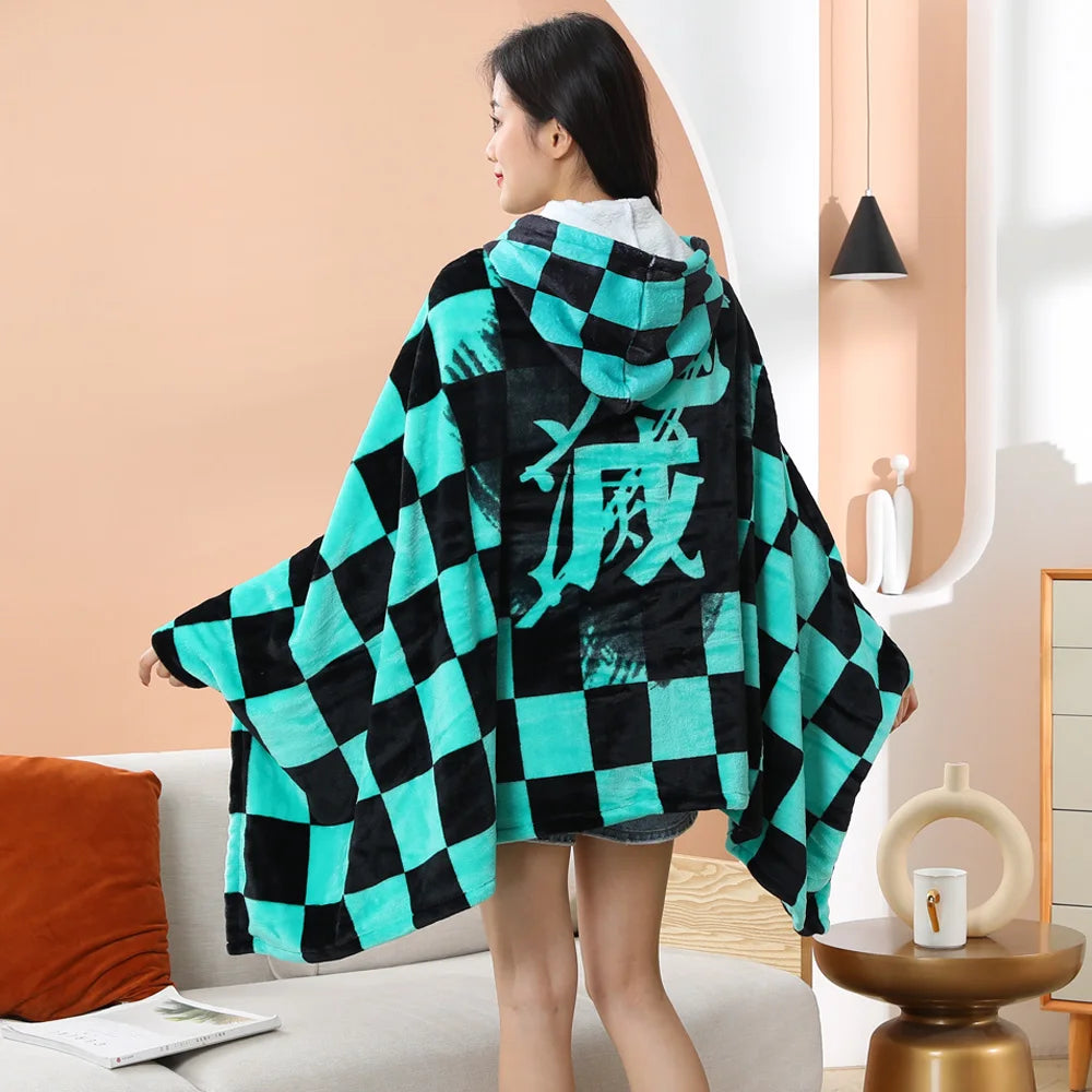 kawaiies-softtoys-plushies-kawaii-plush-Anime Demon Slayer Hooded Cape Blanket Apparel