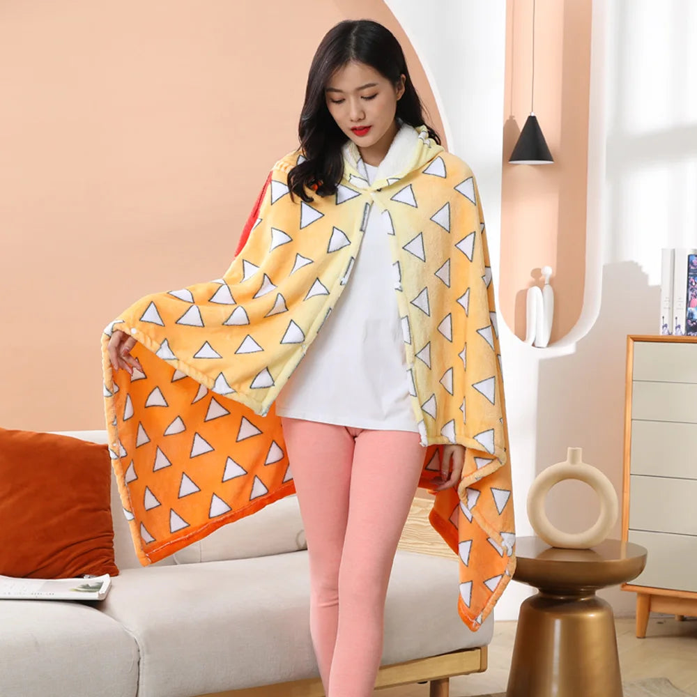 kawaiies-softtoys-plushies-kawaii-plush-Anime Demon Slayer Hooded Cape Blanket Apparel