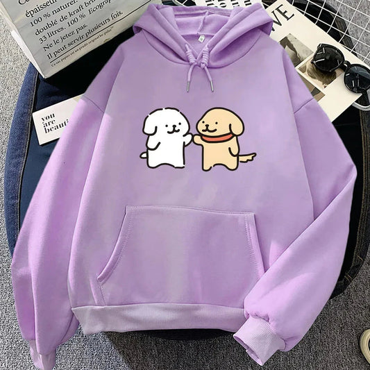 kawaiies-softtoys-plushies-kawaii-plush-Best Dog Buddies Unisex Hoodie Apparel Light Purple XS