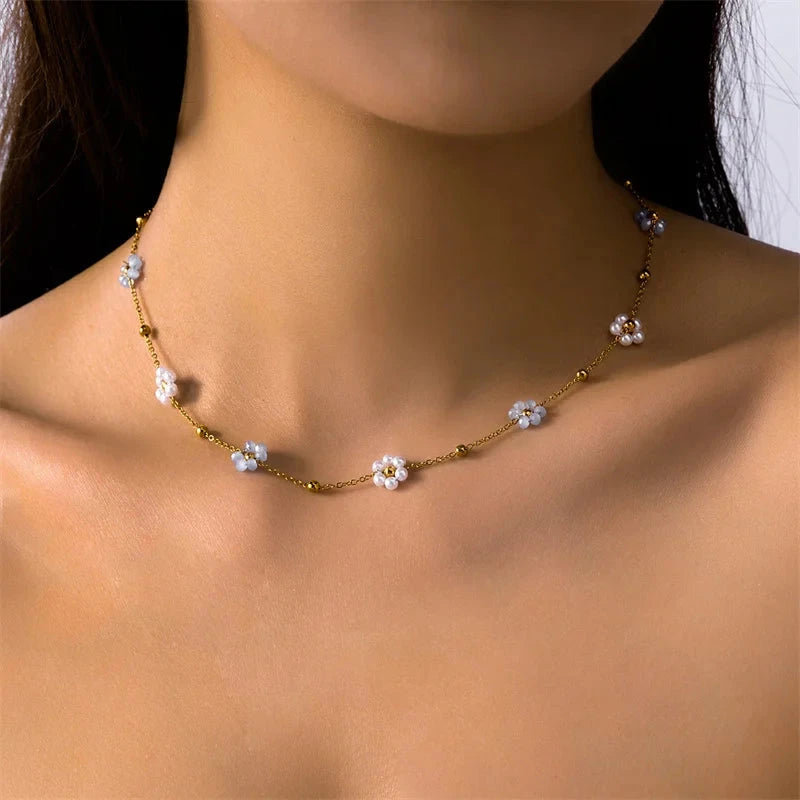 kawaiies-softtoys-plushies-kawaii-plush-Blossom Flower Kiss Bracelet and Necklace Collection Jewelry Blue Bracelet