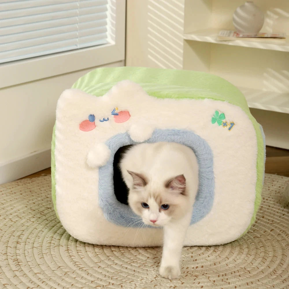 kawaiies-softtoys-plushies-kawaii-plush-Blue Green Television Pet Bed House Pet Beds
