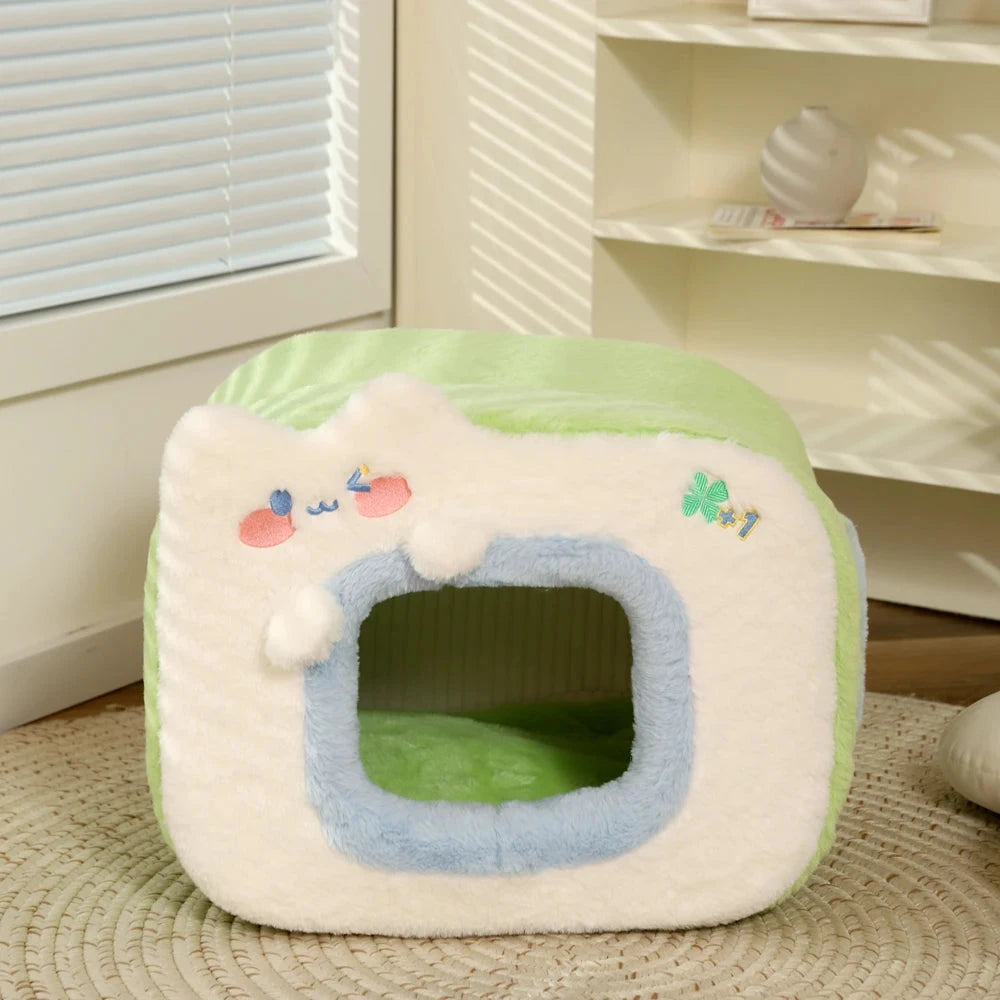 kawaiies-softtoys-plushies-kawaii-plush-Blue Green Television Pet Bed House Pet Beds