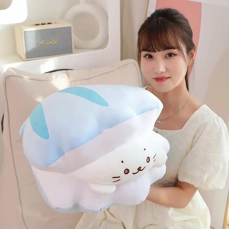 kawaiies-softtoys-plushies-kawaii-plush-Blue Oyster White Seal Plushie Soft toy