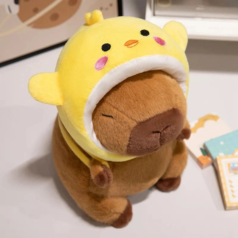kawaiies-softtoys-plushies-kawaii-plush-Capybara Animal Cosplay Hat Plushies Soft toy Chicken 20cm