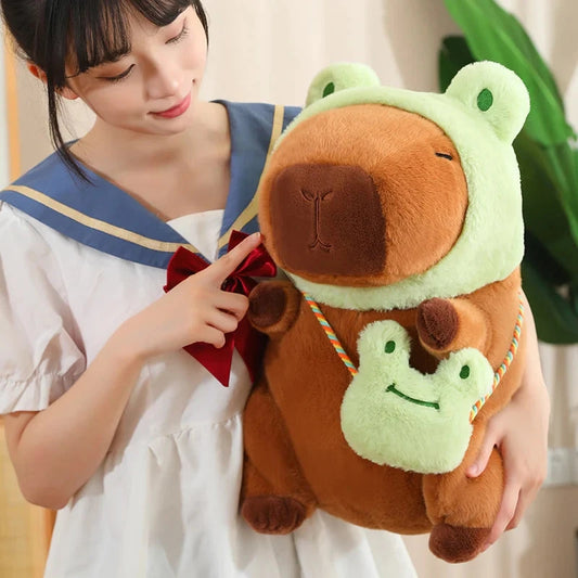 kawaiies-softtoys-plushies-kawaii-plush-Capybara Frog Besties Costume Plush Soft toy