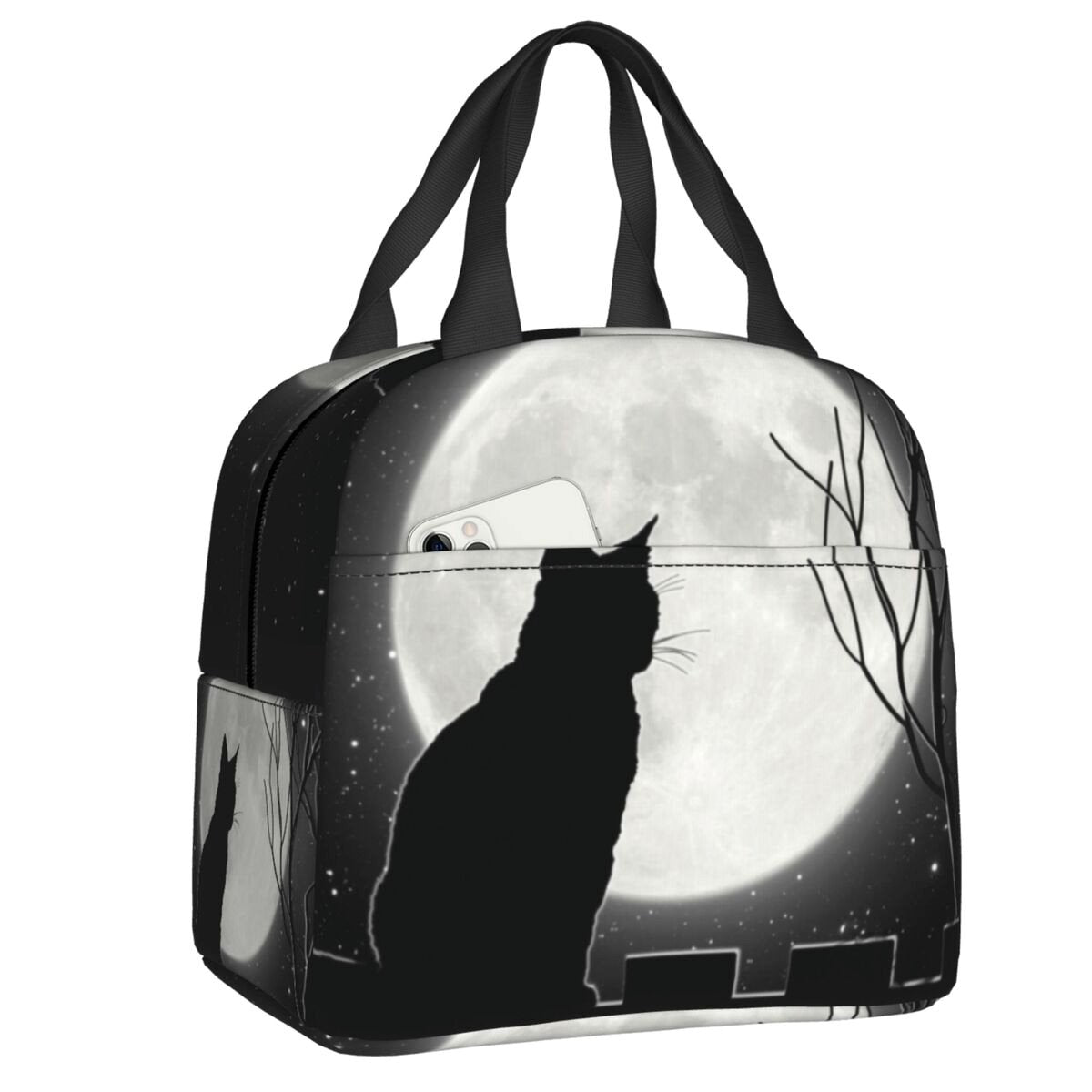 kawaiies-softtoys-plushies-kawaii-plush-Cat Illustration Halloween Themed Lunch Bags Bag Moon