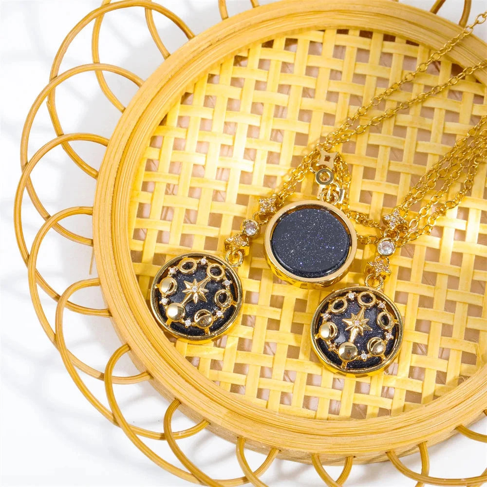 kawaiies-softtoys-plushies-kawaii-plush-Celestial Galaxy Gold Necklace Jewelry