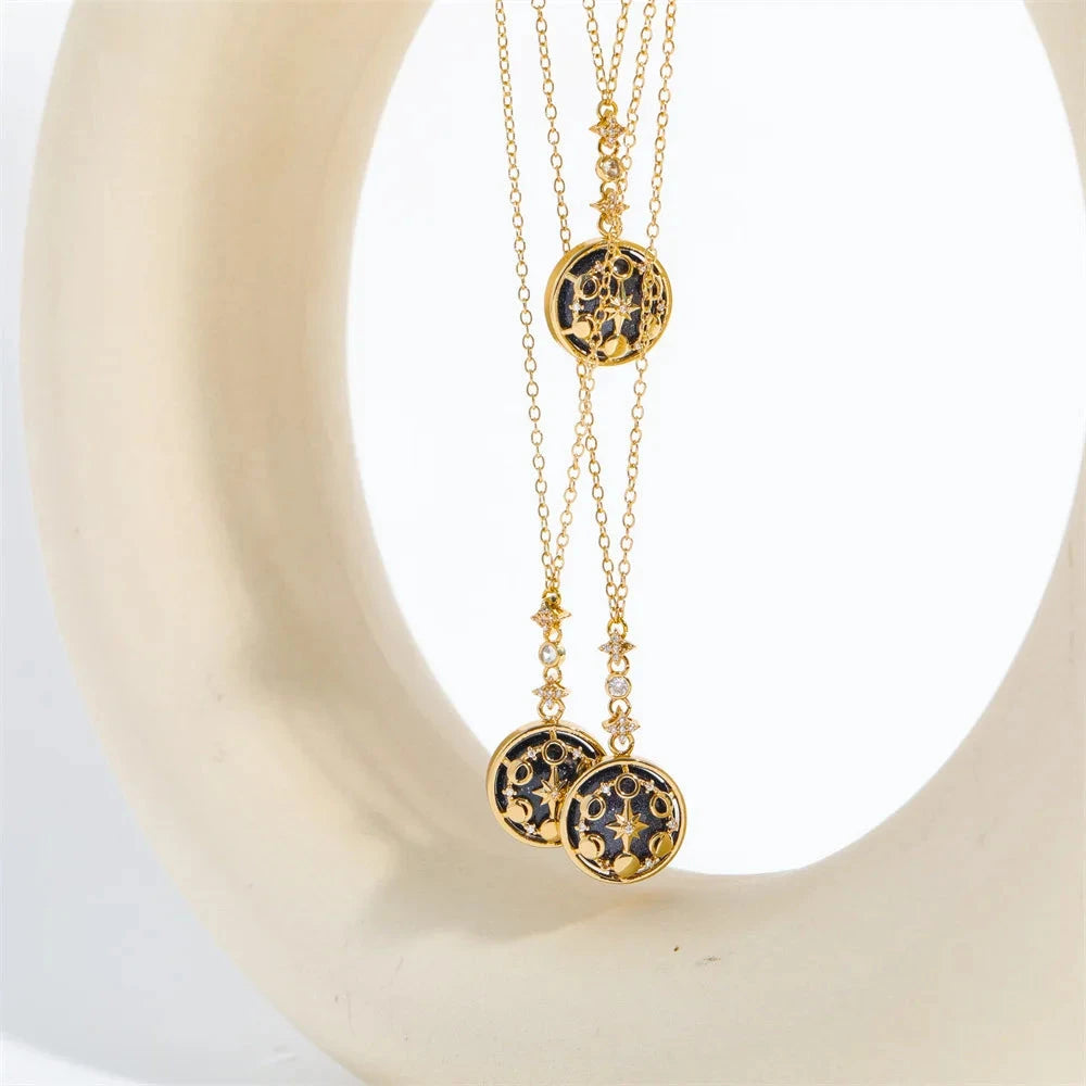 kawaiies-softtoys-plushies-kawaii-plush-Celestial Galaxy Gold Necklace Jewelry
